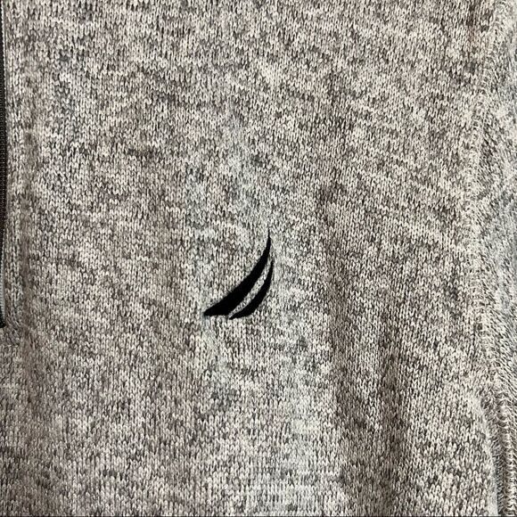 Nautica grey 1/4 zip sweater - Picture 3 of 10